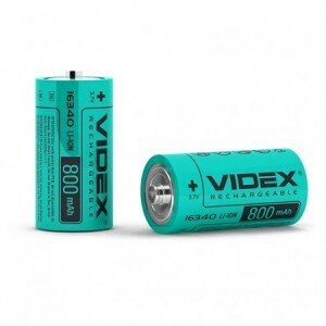 Аккумулятор Videx 16340 Li-Ion 800mAh 3.7V 1шт