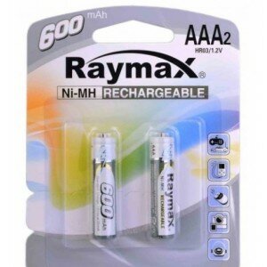 Аккумуляторы Raymax AAA HR03 Ni-MH 600mAh 1.2V 2шт