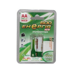 Аккумуляторы Энергия АА HR6 Ni-Cd 600mAh 1.2V 2/20/200шт