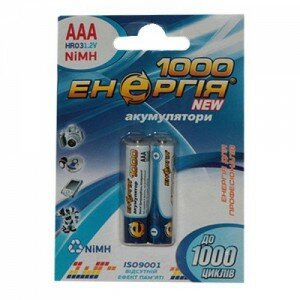 Аккумуляторы Энергия AAA HR03 Ni-MH 1000mAh 1.2V 2/20/200шт