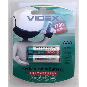 Аккумуляторы Videx - Rechargeable Battery AAA HR03 Ni-MH 1000mAh 1.2V 2/20/200шт