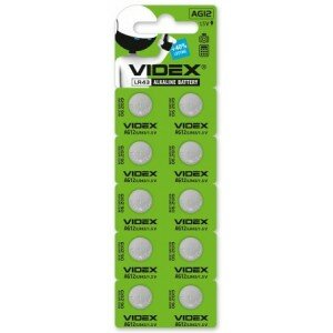 Батарейки Videx - Alkaline AG12 LR43 1.5V 10шт