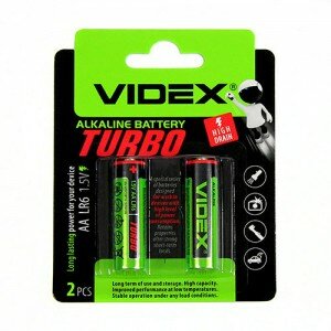 Батарейки Videx - Turbo alkaline AA LR6 1.5V 2шт блистер