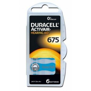 Батарейки Duracell - 675 PR44 Hearing Aid 1.45V 6шт