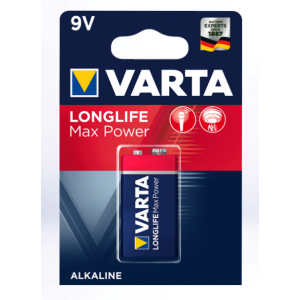 Батарейки Varta - Long life Max Power Alkaline Крона 9V 6LR61 6LF22 1шт