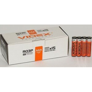 Батарейки Videx - Super Heavy Duty AAA R03 1.5V 60/1440шт